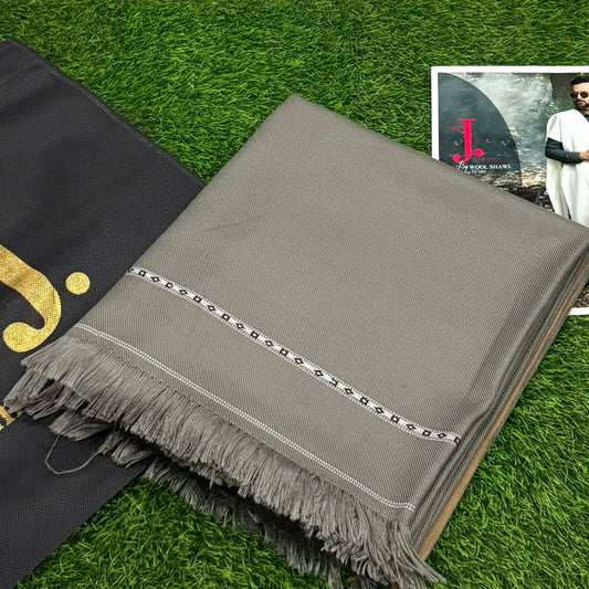j. Gents wool shawl- Grey